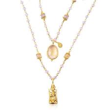Saraswati Mala Citrine Beads Citrine Pendant Stone Heart