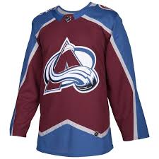 On top of the shoulders, there is the alternate logo, one on each side. Colorado Avalanche Adidas Adizero Authentic Nhl Hockey Jersey