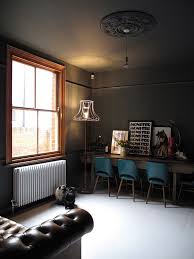 Ceiling Medallion Ceiling Painted Same Color As Walls Single Exposed Bulb Pendant Interior Interior Design Living Room Small Space Interior Design