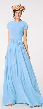 Light Blue Modest Prom Dresses Short Sleeves Modest Prom Dresses Short Prom Dresses Long Blue Light Blue Prom Dress
