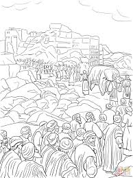 Crossing the jordan (coloring page) coloring pages are a great way to end a sunday school lesson. 33 Wall Of Jericho Coloring Pages Mihrimahasya Coloring Kids