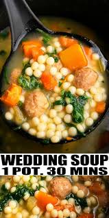 Italian Wedding Soup One Pot In 2020 Italian Wedding Soup Recipe Italian Soup Wedding Soup