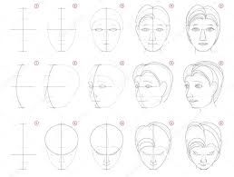 It is best to study the baby's hands on the baby itself. How To Draw Sketch Of Human Head In Different Positions Creation Step By Step Pencil Drawing Educational Page For Artists School Textbook For Developing Artistic Skills Hand Drawn Vector Image Premium Vector