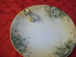 Pl Limoges France Signed Tidbit Finger Handle Plate 1911 Etsy Plates Limoges Vintage Pottery