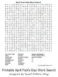 April 05 2021 0358 am. April Fool S Day Word Search Football Word Search Afterschool Activities Practical Jokes
