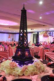 Black And Pink Paris Theme Sweet Sixteen 16 Centerpiece Paris Theme Wedding Paris Theme Centerpieces Paris Theme Wedding Reception