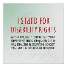 I Stand For Disability Rights Poster Zazzle Com Disability Quotes Disability Disability Advocacy