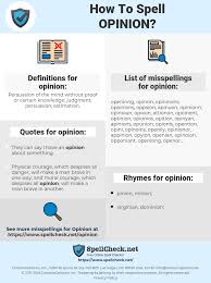How To Spell Opinion And How To Misspell It Too Spellcheck Net