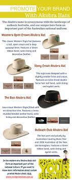 Have A Look At This Inphographic Of Custom Printed Promotional Akubra Hats Which Are Unique And Memorable Gift Idea For A Wide R Akubra Akubra Hats Unique Hats