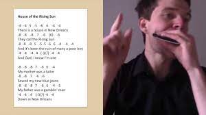 House Of The Rising Sun Saturday Song Study 7 Harmonica Lessons Music Theory Guitar Songs