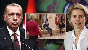 When european commission president ursula von der leyen was left standing because of a lack of chairs in turkey this week, she reacted with an audible erm. Sofagate Turkey Rejects Claims It Snubbed Ursula Von Der Leyen Passes The Buck To Eu