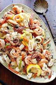 I host roughly one dinner party (for about 6 guests, plus my roommates) each week. Marinated Seafood Salad Good For Health Party Menu Dinner Food Recipe Idea Bored Fast Food Sea Food Salad Recipes Seafood Dinner Seafood Salad