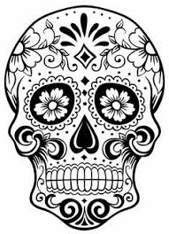 Sugar Skull Outline Skull Tattoo Skulltattoo Sugarskull Coloriage Tete De Mort Dessin Crane Coloriage