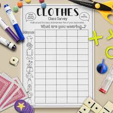 Clothes Class Survey Speaking Activities Esl Activities Learning English For Kids
