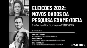 Desde as eleições anteriores em 2018, as empresas de pesquisa publicaram possíveis informações que rastreiam a intenção de voto para as eleições gerais brasileiras em 2022. Eleicoes 2022 Novos Dados Da Pesquisa Exame Ideia Youtube