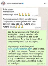 Doa melunasi hutang yusuf mansur. Ini Testimoni Yang Lain Soal Yusuf Mansur Official Facebook
