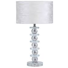 Or, give yourself task lighting in the home office with a desk lamp. Crystal Glass Table Lamp With White Velvet Shade