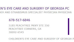 Through continuing medical education activities the local ophthalmic community as well as our team of eye care providers are given opportunity to discuss and implement recent advances in the medical and surgical care of the eye. 1124662945 Npi Number Children S Eye Care And Surgery Of Georgia Pc Peachtree Corners Ga Npi Registry Medical Coding Library Www Hipaaspace Com C 2021