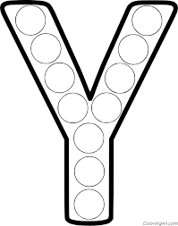 Teachers can use these coloring pages for child education. Dot Letter Y Coloring Page Coloringall