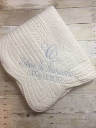 Easily add initials & monograms to thousands of custom gifts. Monogrammed Anniversary Gift Monogrammed Wedding Gift Etsy Monogram Wedding Gift Monogrammed Blankets Wedding Quilt