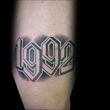 That is why, since often make tattoos using numbers. Negative Space Dotwork Male 1992 Number Arm Tattoo Number Tattoos Tattoos For Guys Tattoos