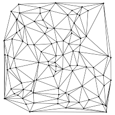 Black And White Geometric Design Png 2000px Delaunay Triangulation 100 Points Svg Png 2 000 2 000 Pixel Delaunay Geometric Pattern Design Voronoi Diagram