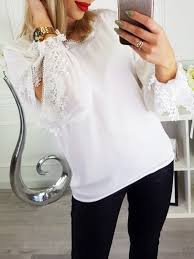 We did not find results for: Chemisier Avec Dentelle Mousseline Fendu Manches Longues Elegant Femme Blouse Blanc Chemisiers Hauts