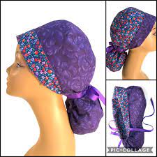 Sewing Pattern Video Tutorial For Reversible Scrub Cap With Etsy In 2021 Scrub Hats Scrub Caps Ponytail Scrub Hat