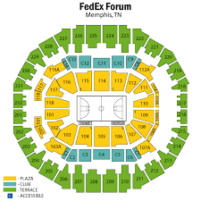 fedex forum seating chart views and reviews memphis grizzlies