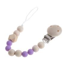 Un subtil mélange de perles en bois naturel et crochet coloré. Perles Silicone Attache Tetine Sucette Dentition Bebe Pacifier Chain Clip Metal Nouveau Ne Unisexe Manyo 2 Pcs Attache Sucette Bebe Gris Bebe Puericulture Attaches Sucettes