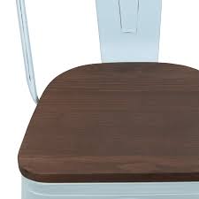 Popfurniture bietet designer esszimmerstühle in vielen farben an. Chairs Furmax Metal Dining Chair With Wood Seat Indoor Outdoor Use Stackable Chic Dining Bistro Cafe Side Metal Chairs Set Of 4 Gun Patio Lawn Garden
