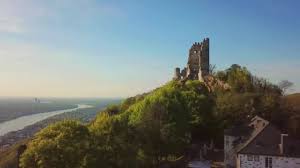 The drachenfels in the siebengebirge. Drone Aerial View Drachenfels Siebengebirge Landscape Koenigswinter Bonn Germany Video By C Diadis Stock Footage 193730090