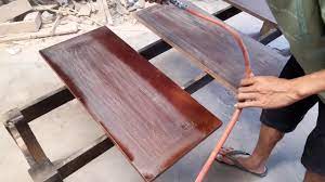 Kayu gubal, di bagian luar, berwarna putih dan kelabu kekuningan. Finishing Warna Coklat Pada Kayu Jati Belanda Youtube