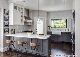 مطابخ سيرفس رمادية اللون أشيك وأحلي مطابخ سيرفس باللون الرمادي للمساحات الكبيرة