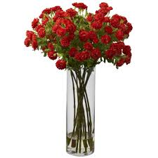 Nearly Natural Japanese Artificial Flower Arrangement Burnt Orange Walmart Com Walmart Com