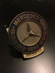 Mercedes Benz 500 000 Km Mileage Car Badge Pin Auto Emblem Germany Plakette 500k Car Badges Mercedes Benz 500 Car Emblem