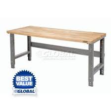 Open Leg Work Bench Adjustable Height Adjustable Height Work Benches Globalindustrial Com Wooden Work Bench Workbench Diy Wood Projects Furniture