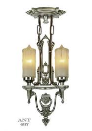 Art Deco Antique Candle Style Ceiling Pendant Light By Riddle Ant 497 Vintage Reproduction Recre Antique Lighting Victorian Lighting Unique Pendant Lights