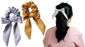 The comeback of scrunchies was more popular than i really anticipated. Diy Scrunchie For Beginners Bow Tie Scrunchie Pattern With No Flap Bow Tutorial Youtube