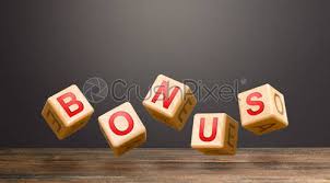 The median employee salary at facebook, alphabet, netflix and. Cubes Thrown By A Man Make Word Bonus Receive Bonuses Stock Photo Crushpixel