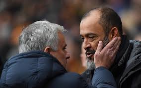 Nuno Espirito Santo Smiles Down On Jose Mourinho