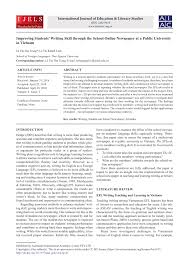 A newspaper report is a news story found in newspapers and are designed to provide people with information about what is happening in the world. Pdf Improving Students Writing Skill Through The School Online Newspaper At A Public University In Vietnam