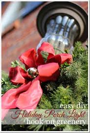 Diy Christmas Porch Light Decoration Christmas Greenery Outdoor Christmas Diy Outdoor Christmas