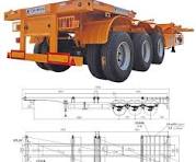 40 ft Skeleton Semi Trailer
