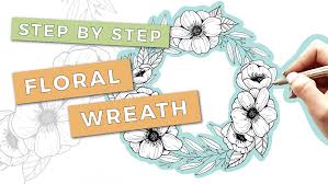 How to draw a wreath worksheet. How To Draw A Floral Wreath Step By Step Tutorial The Happy Ever Crafter