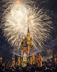 Hd Wallpaper Crowd Watching Fireworks Above Disney Castle Nature Outdoors Wallpaper Flare