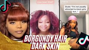 With red hair storm started again through fashion world, we see more hair designers and fashion gurus choose to dye their hair red. How To Black Girl Hairstyles Burgundy Maroon Dark Red Tiktok Compilation Popular 2020 Youtube