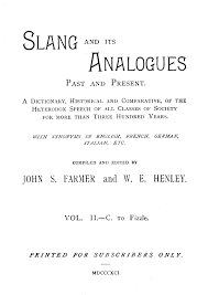 Check spelling or type a new query. Slang Its Analogues Vol 2 1891