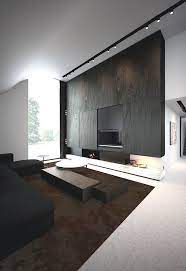 Living Room With Corner Fireplace And Tv Decorating Ideas With Black Carpet Floor An Minimalist Living Room Design Minimalist Living Room Interior Architecture