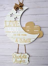 Rustic Moon Infant Hospital Door Hanger Etsy Hospital Door Hangers Baby Door Hangers Hospital Door